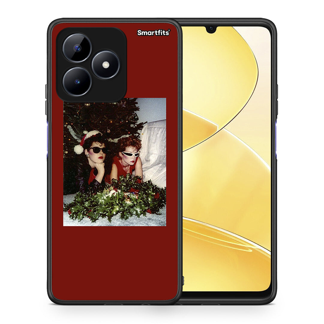 Θήκη Realme C51 Waiting For Xmas από τη Smartfits με σχέδιο στο πίσω μέρος και μαύρο περίβλημα | Realme C51 Waiting For Xmas case with colorful back and black bezels