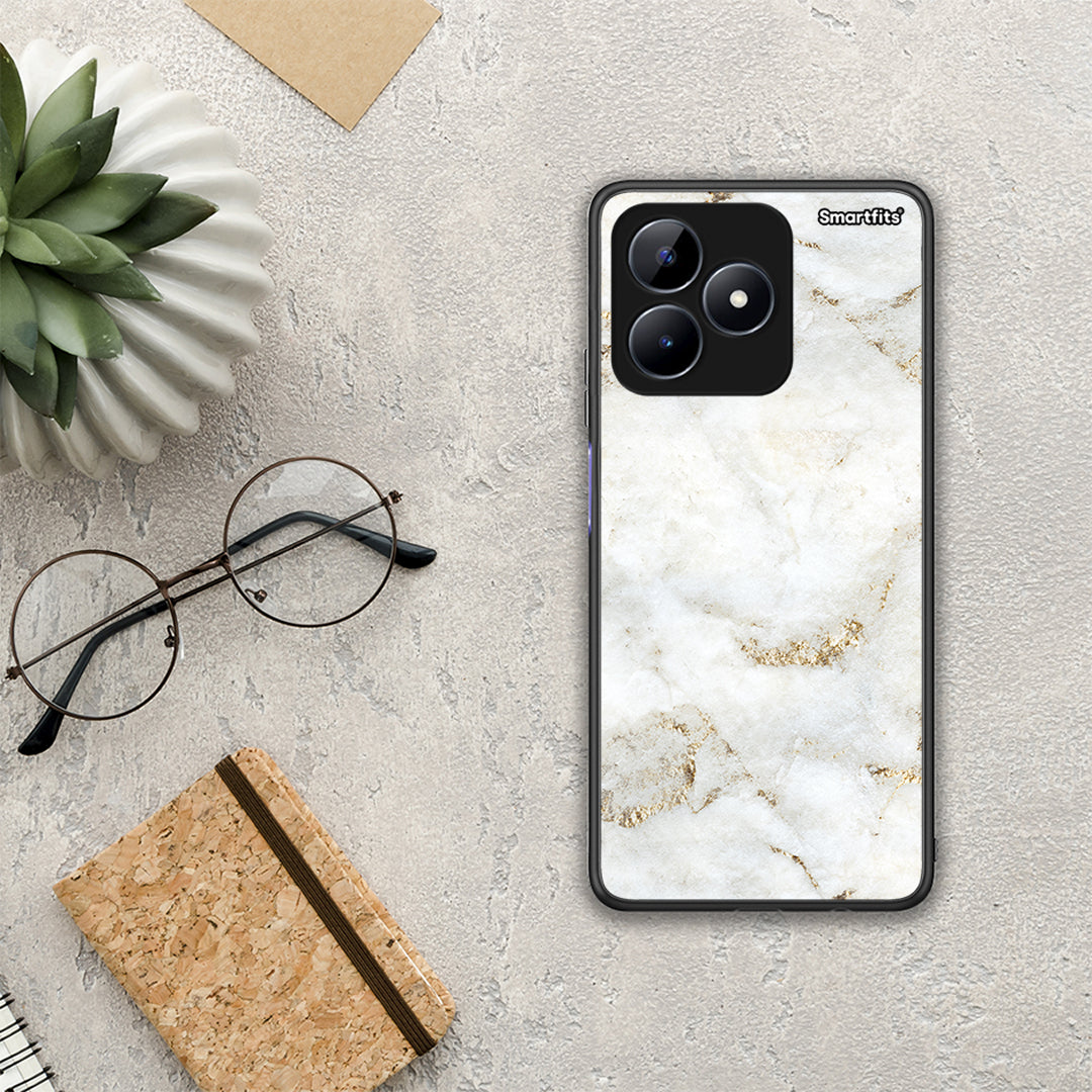White Gold Marble - Realme C51 θήκη