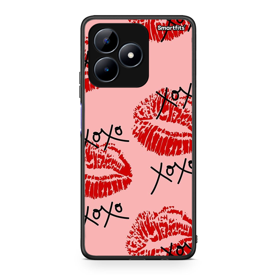 Realme Note 50 XOXO Lips θήκη από τη Smartfits με σχέδιο στο πίσω μέρος και μαύρο περίβλημα | Smartphone case with colorful back and black bezels by Smartfits