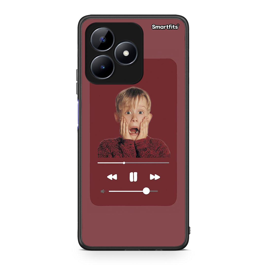Realme C51 Xmas Alone Music θήκη από τη Smartfits με σχέδιο στο πίσω μέρος και μαύρο περίβλημα | Smartphone case with colorful back and black bezels by Smartfits