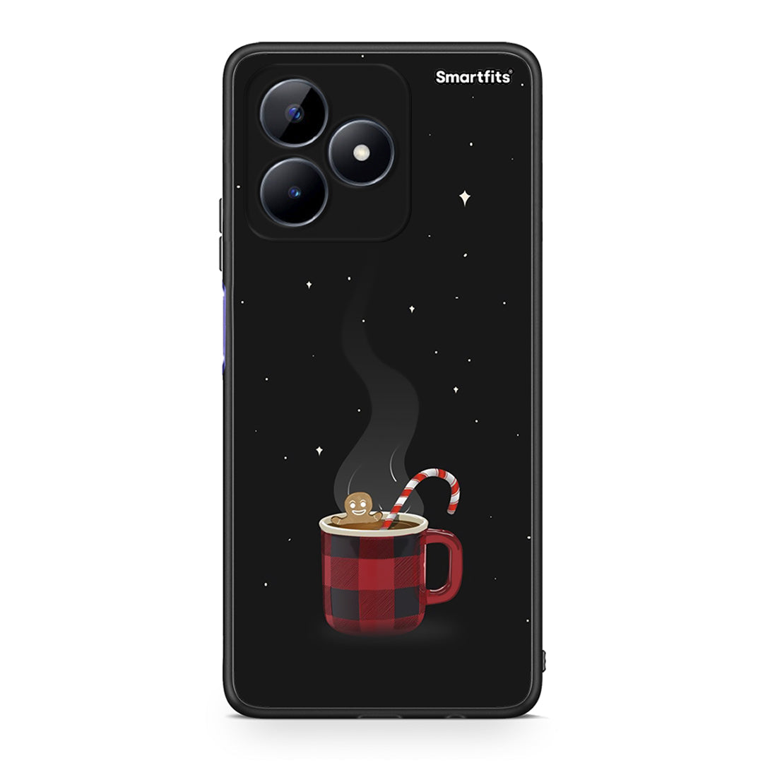 Realme C51 Xmas Bathing θήκη από τη Smartfits με σχέδιο στο πίσω μέρος και μαύρο περίβλημα | Smartphone case with colorful back and black bezels by Smartfits
