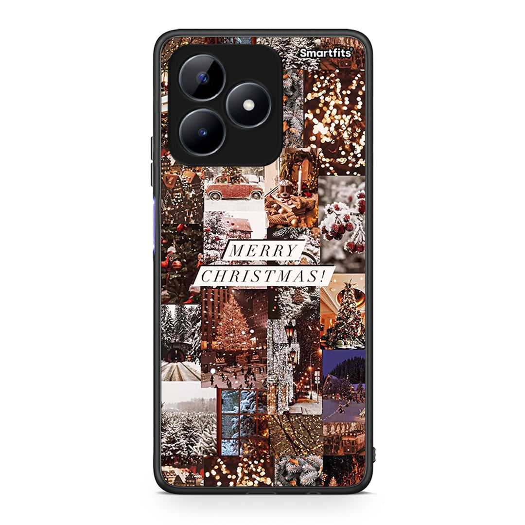 Realme Note 50 Xmas Collage θήκη από τη Smartfits με σχέδιο στο πίσω μέρος και μαύρο περίβλημα | Smartphone case with colorful back and black bezels by Smartfits