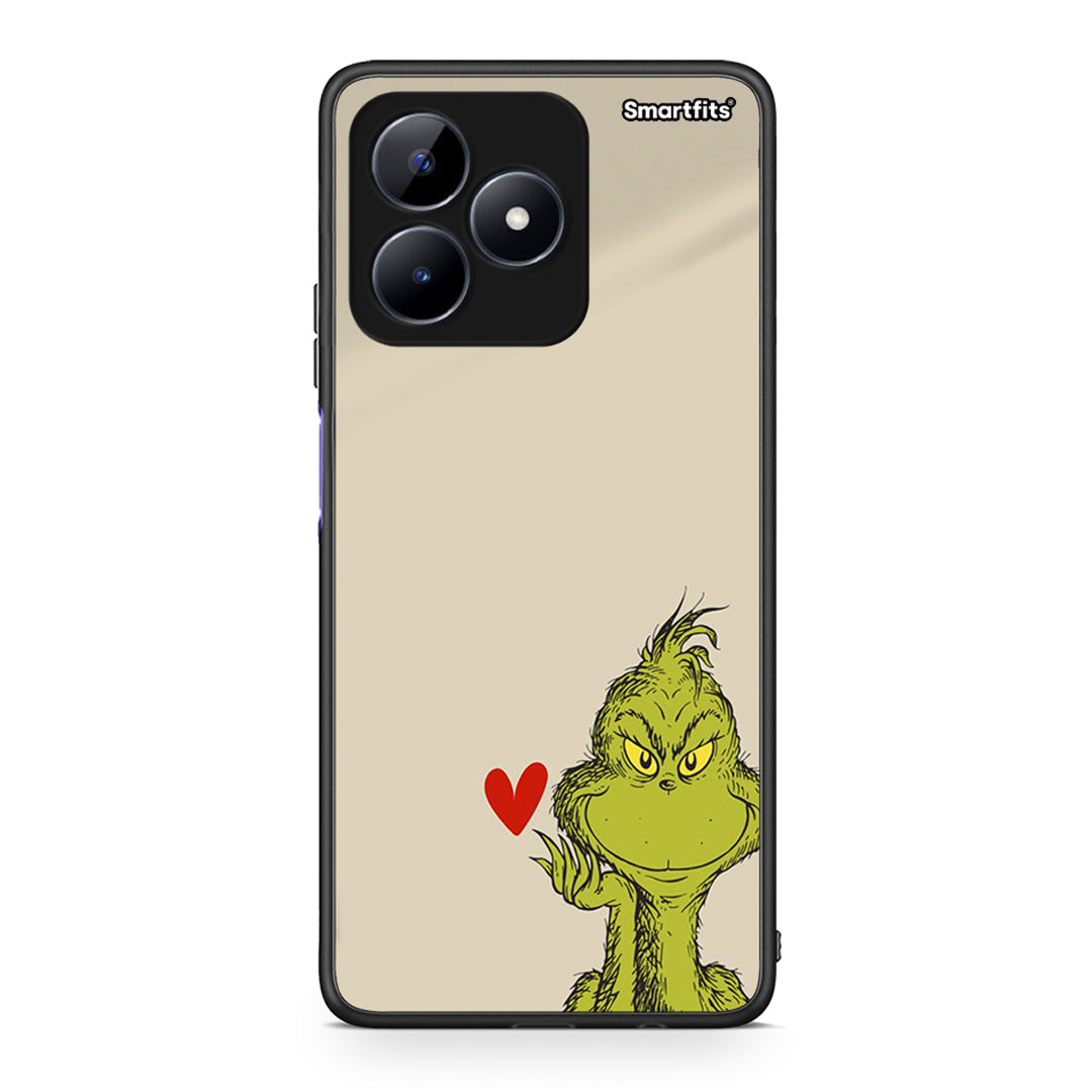 Realme Note 50 Xmas Grinch θήκη από τη Smartfits με σχέδιο στο πίσω μέρος και μαύρο περίβλημα | Smartphone case with colorful back and black bezels by Smartfits