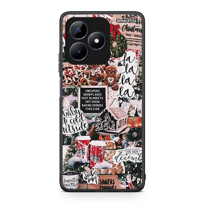Realme Note 50 Xmas Habbits θήκη από τη Smartfits με σχέδιο στο πίσω μέρος και μαύρο περίβλημα | Smartphone case with colorful back and black bezels by Smartfits