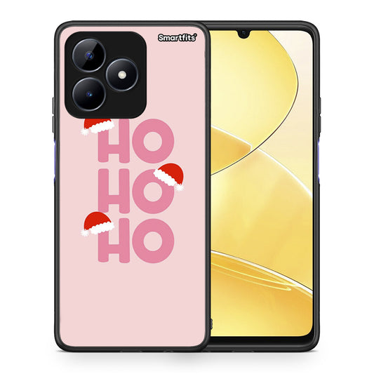 Θήκη Realme C51 Xmas Ho Ho Ho από τη Smartfits με σχέδιο στο πίσω μέρος και μαύρο περίβλημα | Realme C51 Xmas Ho Ho Ho case with colorful back and black bezels