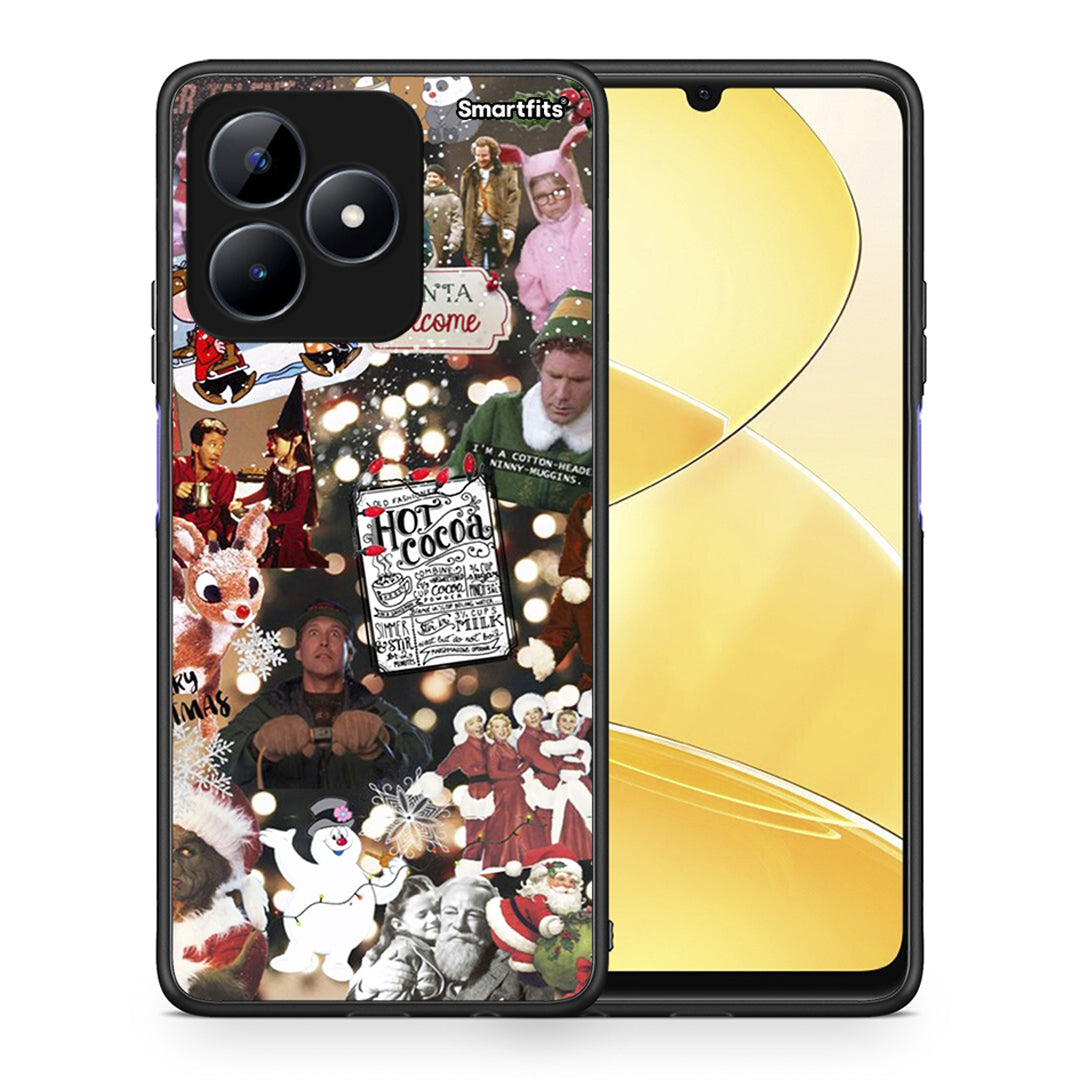 Θήκη Realme C51 Xmas Movies από τη Smartfits με σχέδιο στο πίσω μέρος και μαύρο περίβλημα | Realme C51 Xmas Movies case with colorful back and black bezels