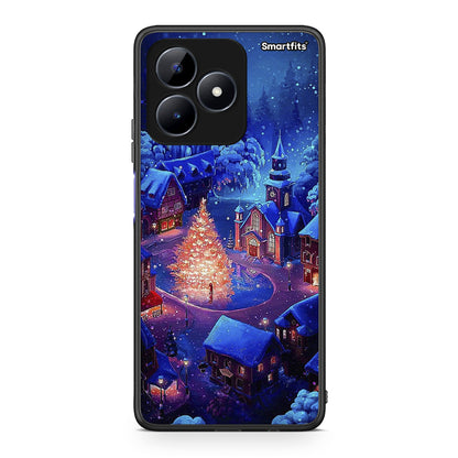 Realme C51 Xmas Village θήκη από τη Smartfits με σχέδιο στο πίσω μέρος και μαύρο περίβλημα | Smartphone case with colorful back and black bezels by Smartfits