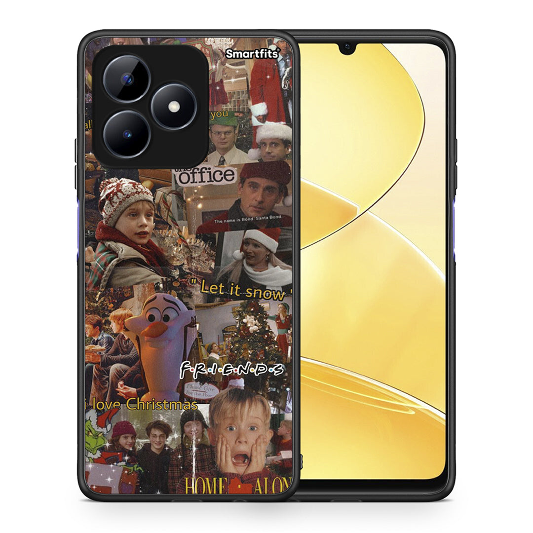 Θήκη Realme C51 Xmas Wishes από τη Smartfits με σχέδιο στο πίσω μέρος και μαύρο περίβλημα | Realme C51 Xmas Wishes case with colorful back and black bezels