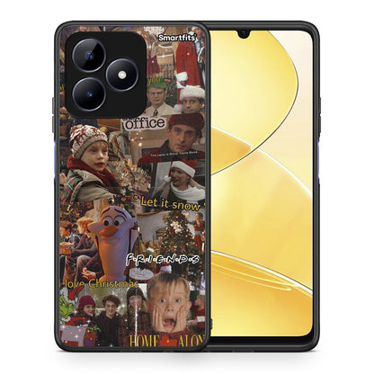 Θήκη Realme C51 Xmas Wishes από τη Smartfits με σχέδιο στο πίσω μέρος και μαύρο περίβλημα | Realme C51 Xmas Wishes case with colorful back and black bezels