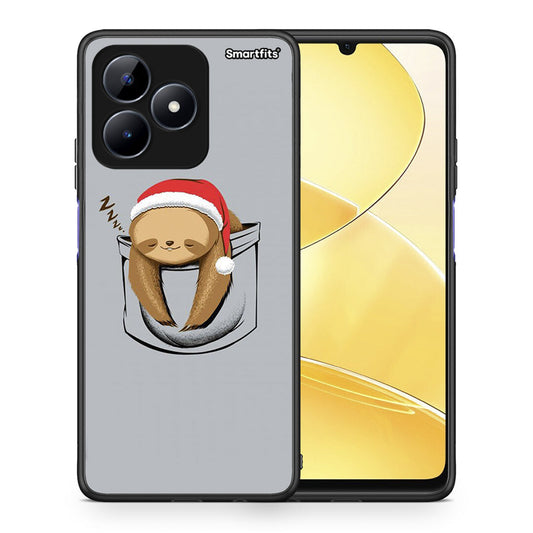 Θήκη Realme Note 50 Xmas Zzzz από τη Smartfits με σχέδιο στο πίσω μέρος και μαύρο περίβλημα | Realme Note 50 Xmas Zzzz case with colorful back and black bezels