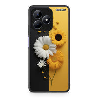 Thumbnail for Realme Note 50 Yellow Daisies θήκη από τη Smartfits με σχέδιο στο πίσω μέρος και μαύρο περίβλημα | Smartphone case with colorful back and black bezels by Smartfits