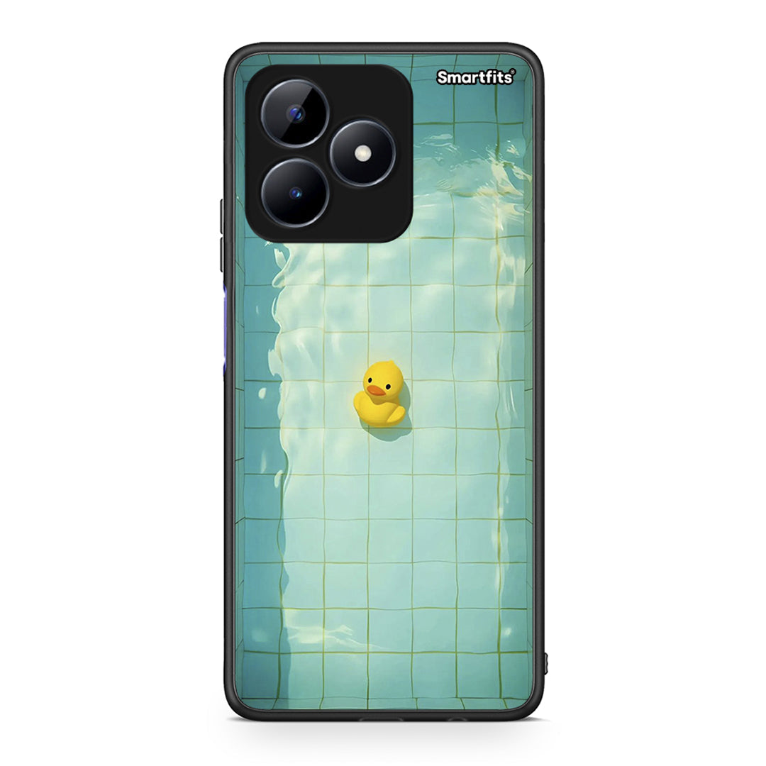 Realme C51 Yellow Duck θήκη από τη Smartfits με σχέδιο στο πίσω μέρος και μαύρο περίβλημα | Smartphone case with colorful back and black bezels by Smartfits