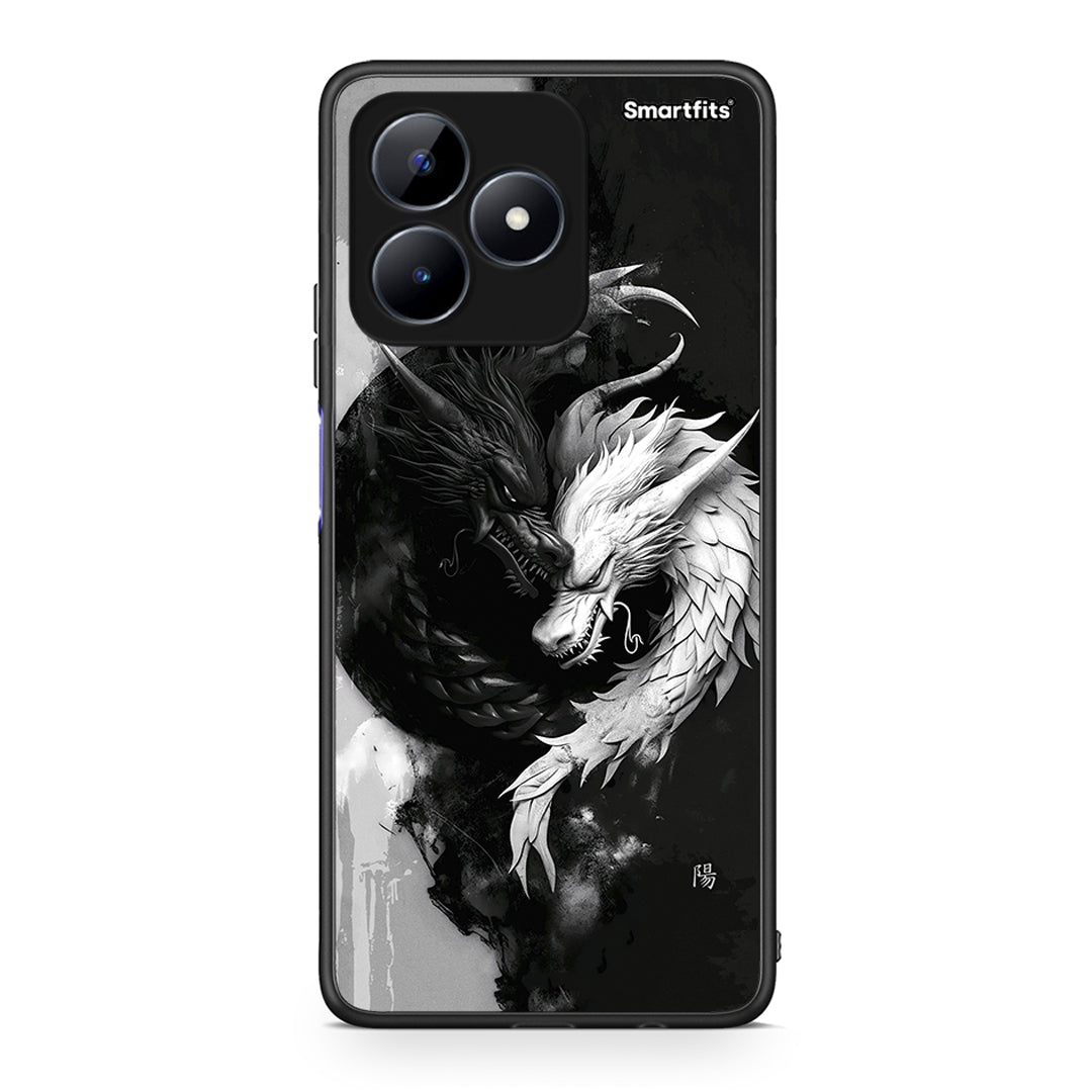 Realme Note 50 Yin Yang Θήκη από τη Smartfits με σχέδιο στο πίσω μέρος και μαύρο περίβλημα | Smartphone case with colorful back and black bezels by Smartfits