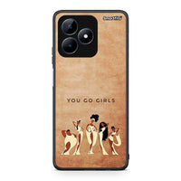 Thumbnail for Realme C51 You Go Girl θήκη από τη Smartfits με σχέδιο στο πίσω μέρος και μαύρο περίβλημα | Smartphone case with colorful back and black bezels by Smartfits