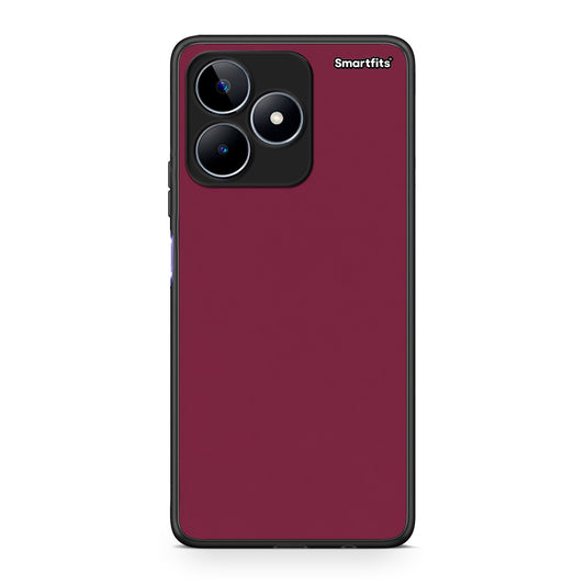 Θήκη Realme C53 Burgundy από τη Smartfits με σχέδιο στο πίσω μέρος και μαύρο περίβλημα | Realme C53 Burgundy case with colorful back and black bezels