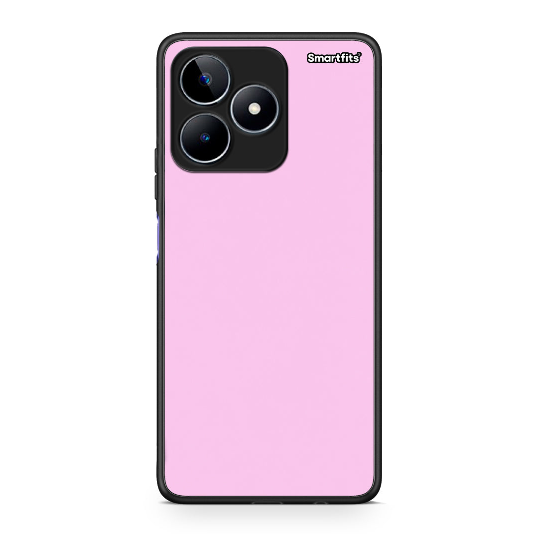 Θήκη Realme C53 Cotton Candy Pink από τη Smartfits με σχέδιο στο πίσω μέρος και μαύρο περίβλημα | Realme C53 Cotton Candy Pink case with colorful back and black bezels