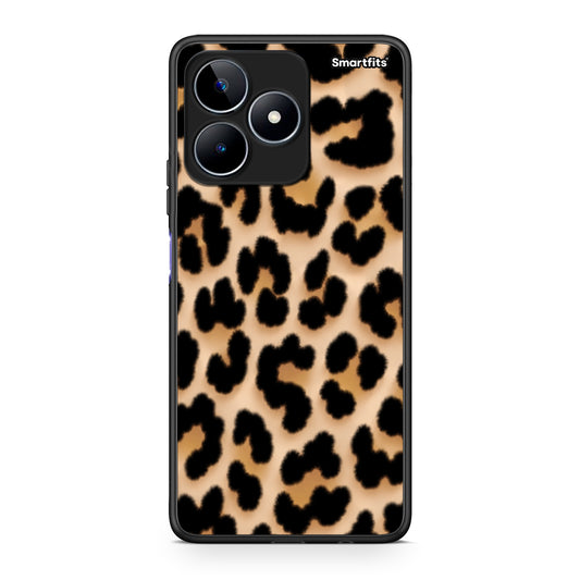 Θήκη Realme C53 Leopard Print Tan Large από τη Smartfits με σχέδιο στο πίσω μέρος και μαύρο περίβλημα | Realme C53 Leopard Print Tan Large case with colorful back and black bezels
