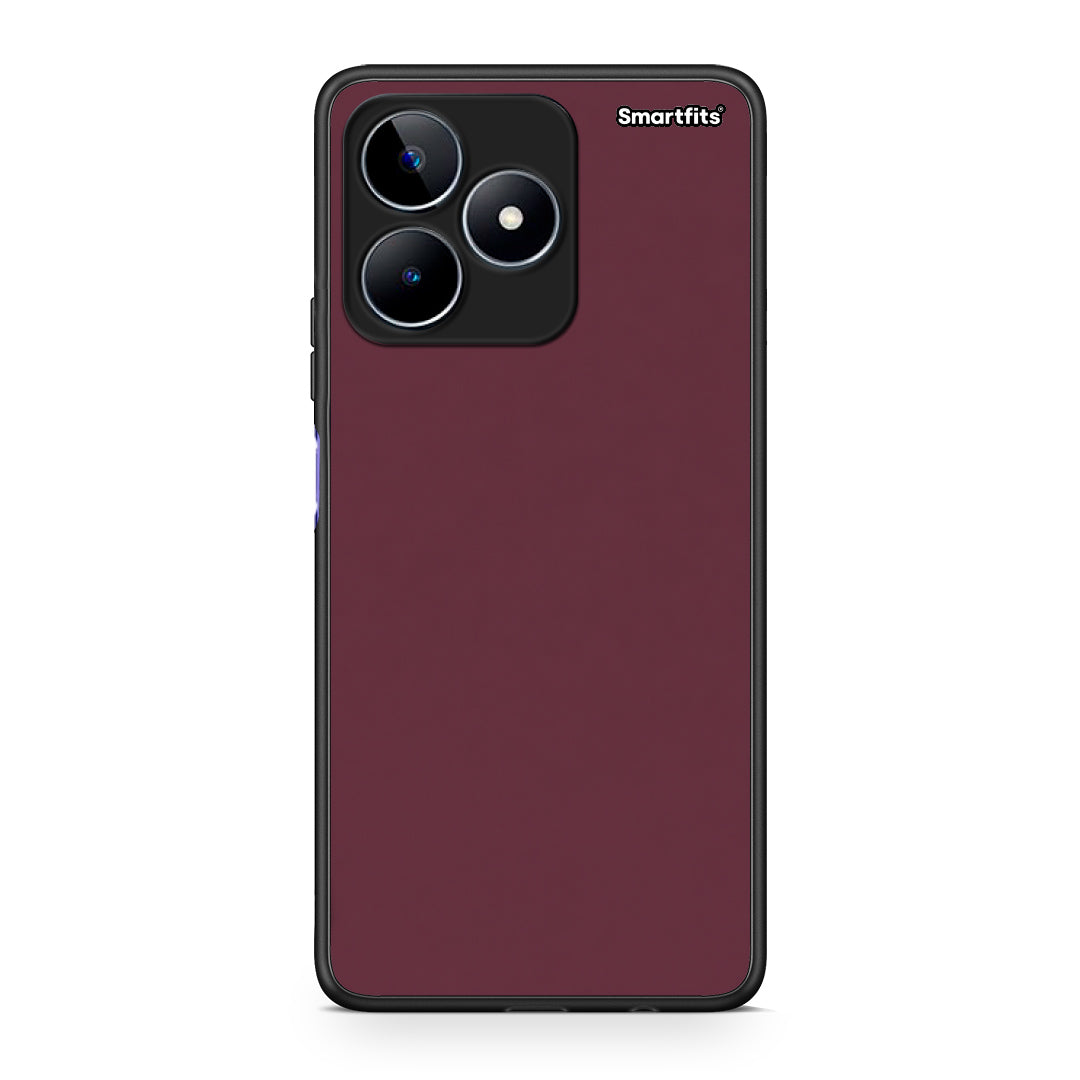 Θήκη Realme C53 Muted Burgundy από τη Smartfits με σχέδιο στο πίσω μέρος και μαύρο περίβλημα | Realme C53 Muted Burgundy case with colorful back and black bezels
