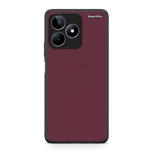 Θήκη Realme C53 Muted Burgundy από τη Smartfits με σχέδιο στο πίσω μέρος και μαύρο περίβλημα | Realme C53 Muted Burgundy case with colorful back and black bezels