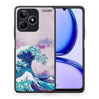 Thumbnail for Θήκη Realme C53 Blue Waves από τη Smartfits με σχέδιο στο πίσω μέρος και μαύρο περίβλημα | Realme C53 Blue Waves case with colorful back and black bezels