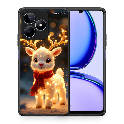 Θήκη Realme C53 Christmas Cutie από τη Smartfits με σχέδιο στο πίσω μέρος και μαύρο περίβλημα | Realme C53 Christmas Cutie case with colorful back and black bezels