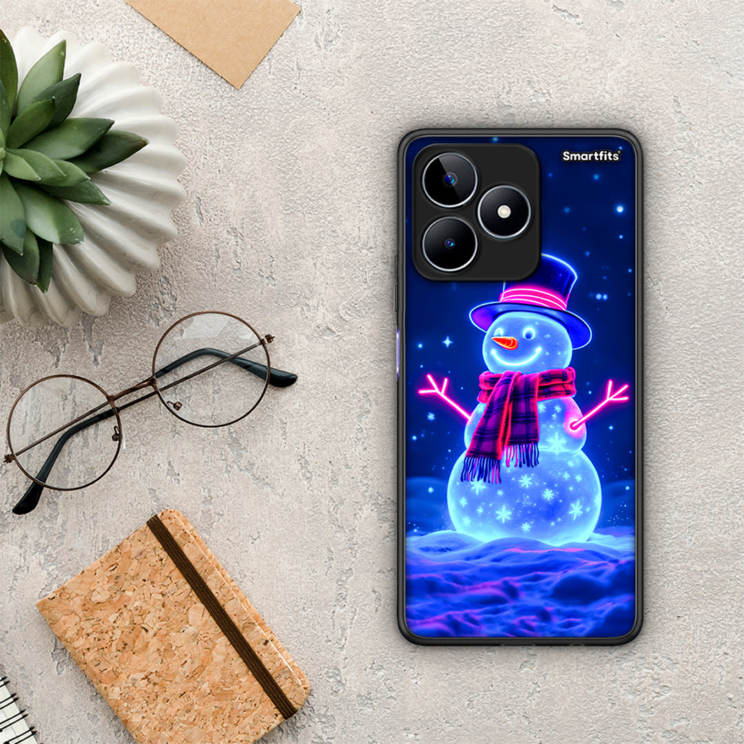 Christmas Neon Snowman - Realme C53 θήκη