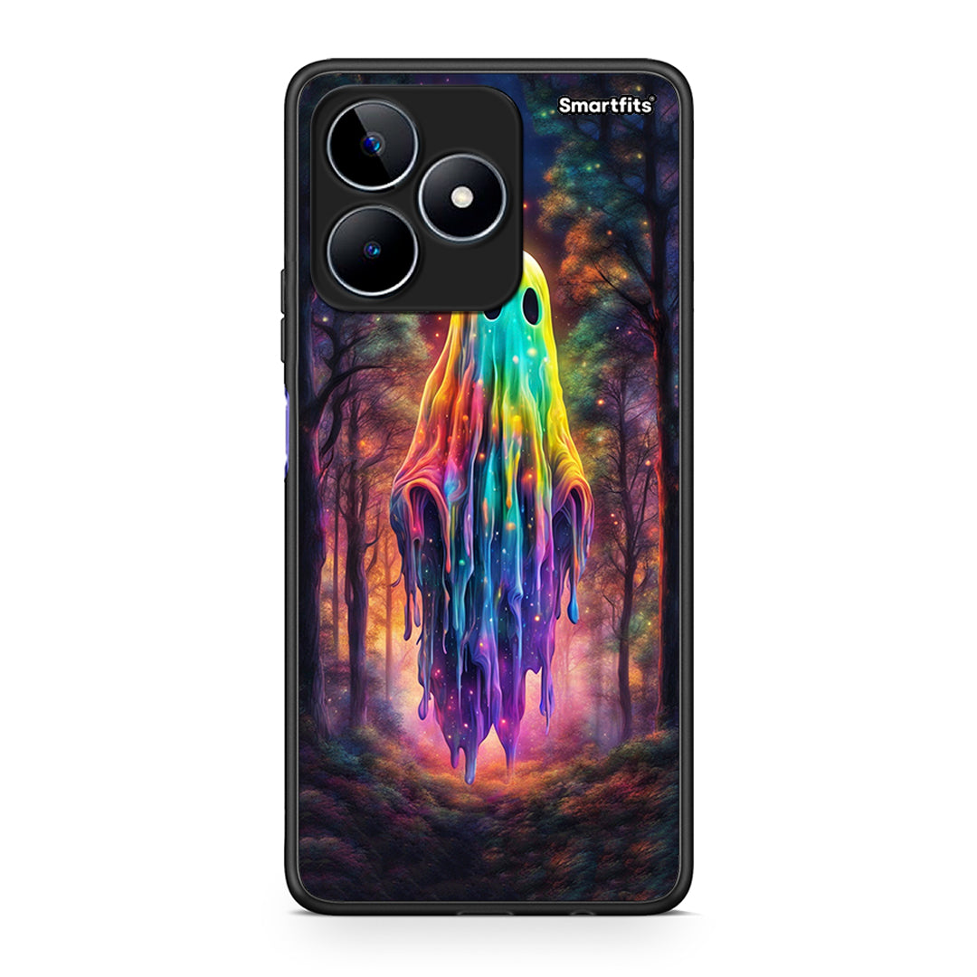 Realme C53 Halloween Ghost θήκη από τη Smartfits με σχέδιο στο πίσω μέρος και μαύρο περίβλημα | Smartphone case with colorful back and black bezels by Smartfits