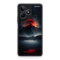 Thumbnail for Realme C53 Red Full Moon θήκη από τη Smartfits με σχέδιο στο πίσω μέρος και μαύρο περίβλημα | Smartphone case with colorful back and black bezels by Smartfits