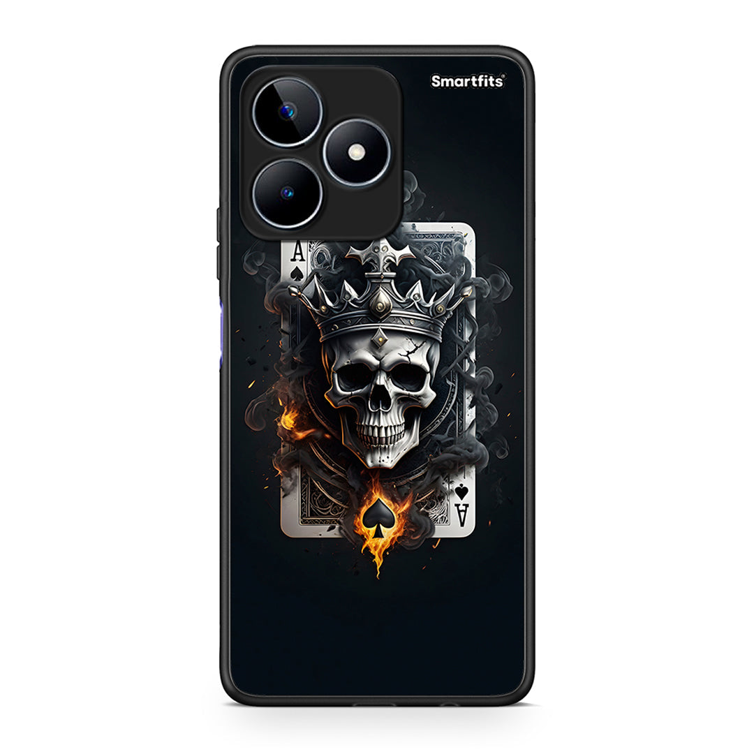 Realme C53 Skull King Ace θήκη από τη Smartfits με σχέδιο στο πίσω μέρος και μαύρο περίβλημα | Smartphone case with colorful back and black bezels by Smartfits