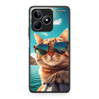Thumbnail for Realme C53 Summer Cat θήκη από τη Smartfits με σχέδιο στο πίσω μέρος και μαύρο περίβλημα | Smartphone case with colorful back and black bezels by Smartfits