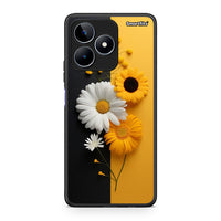 Thumbnail for Realme C53 Yellow Daisies θήκη από τη Smartfits με σχέδιο στο πίσω μέρος και μαύρο περίβλημα | Smartphone case with colorful back and black bezels by Smartfits