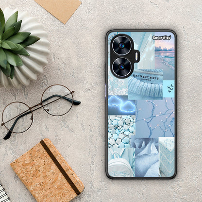 Θήκη Realme C55 Dual Ciel Aesthetic Collage από τη Smartfits με σχέδιο στο πίσω μέρος και μαύρο περίβλημα | Realme C55 Dual Ciel Aesthetic Collage Case with Colorful Back and Black Bezels