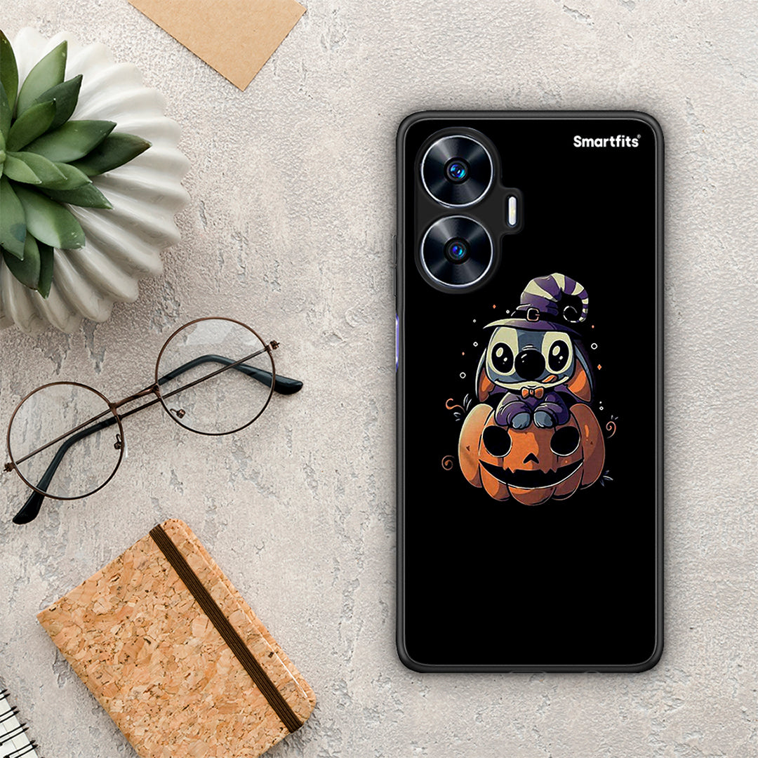 Θήκη Realme C55 Dual Halloween Stitch από τη Smartfits με σχέδιο στο πίσω μέρος και μαύρο περίβλημα | Realme C55 Dual Halloween Stitch Case with Colorful Back and Black Bezels