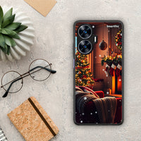 Thumbnail for Θήκη Realme C55 Dual Home For Christmas από τη Smartfits με σχέδιο στο πίσω μέρος και μαύρο περίβλημα | Realme C55 Dual Home For Christmas Case with Colorful Back and Black Bezels