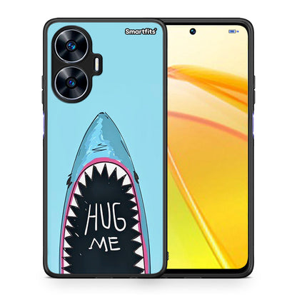 Θήκη Realme C55 Dual Hug Me από τη Smartfits με σχέδιο στο πίσω μέρος και μαύρο περίβλημα | Realme C55 Dual Hug Me Case with Colorful Back and Black Bezels