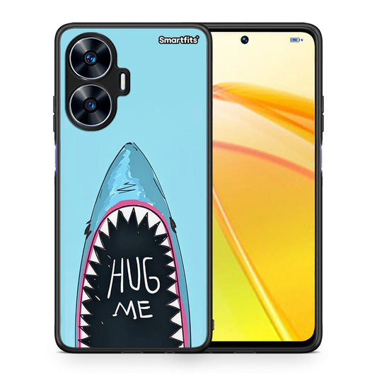 Θήκη Realme C55 Dual Hug Me από τη Smartfits με σχέδιο στο πίσω μέρος και μαύρο περίβλημα | Realme C55 Dual Hug Me Case with Colorful Back and Black Bezels