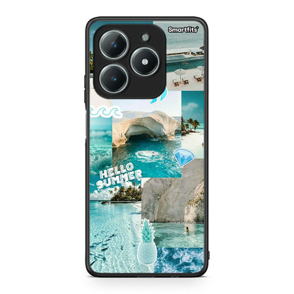 Realme C63 4G Aesthetic Summer Θήκη από τη Smartfits με σχέδιο στο πίσω μέρος και μαύρο περίβλημα | Smartphone case with colorful back and black bezels by Smartfits