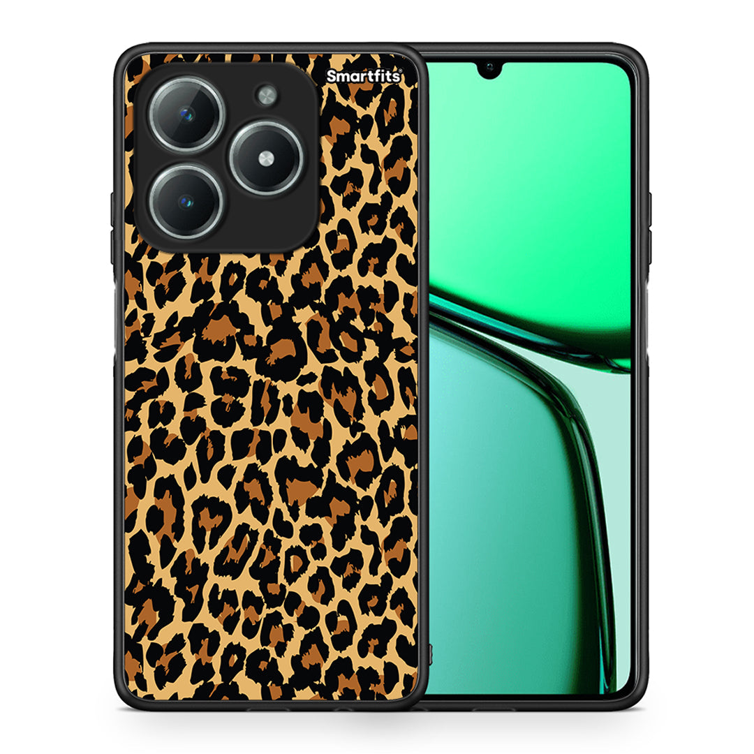 Θήκη Realme C61 Leopard Animal από τη Smartfits με σχέδιο στο πίσω μέρος και μαύρο περίβλημα | Realme C61 Leopard Animal case with colorful back and black bezels