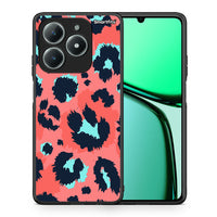 Thumbnail for Θήκη Realme C63 4G Pink Leopard Animal από τη Smartfits με σχέδιο στο πίσω μέρος και μαύρο περίβλημα | Realme C63 4G Pink Leopard Animal case with colorful back and black bezels