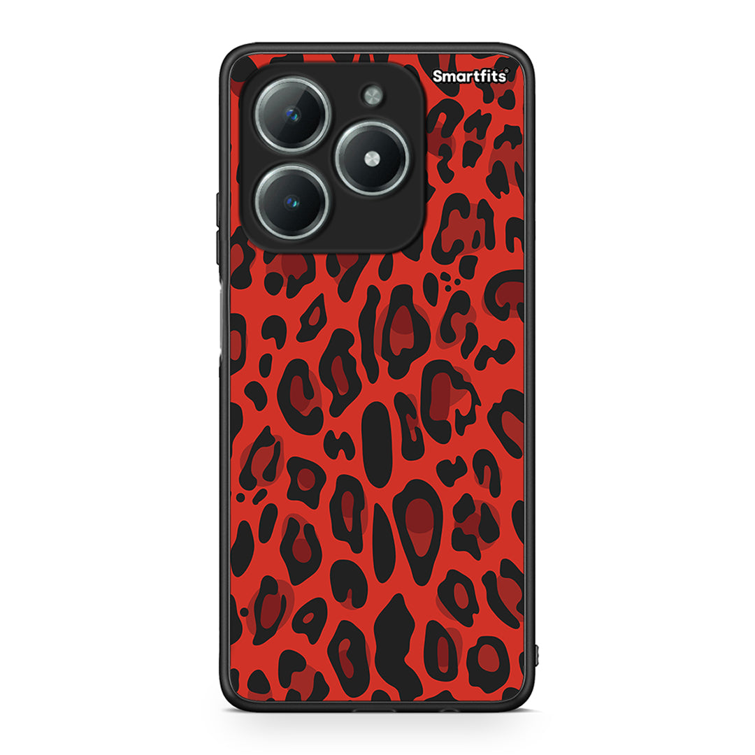 4 - Realme C63 4G Red Leopard Animal case, cover, bumper