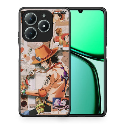 Θήκη Realme C61 Anime Collage από τη Smartfits με σχέδιο στο πίσω μέρος και μαύρο περίβλημα | Realme C61 Anime Collage case with colorful back and black bezels