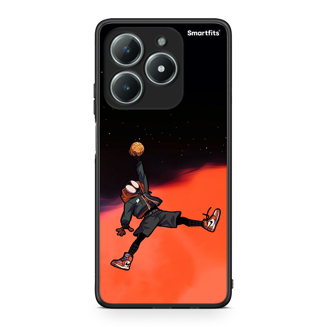 Realme C61 Basketball Hero θήκη από τη Smartfits με σχέδιο στο πίσω μέρος και μαύρο περίβλημα | Smartphone case with colorful back and black bezels by Smartfits