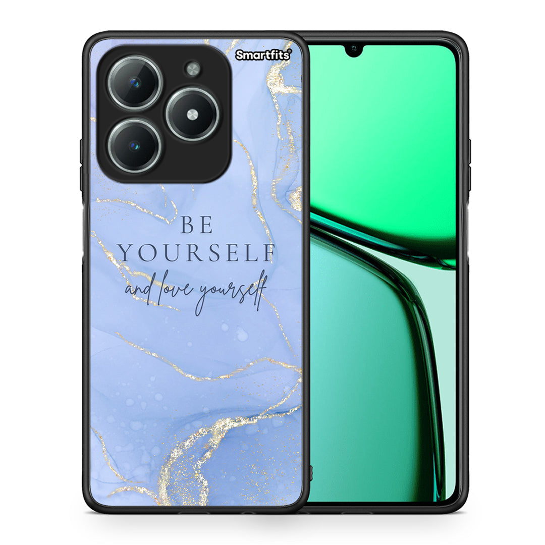 Θήκη Realme C61 Be Yourself από τη Smartfits με σχέδιο στο πίσω μέρος και μαύρο περίβλημα | Realme C61 Be Yourself case with colorful back and black bezels