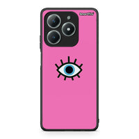 Thumbnail for Realme C61 Blue Eye Pink θήκη από τη Smartfits με σχέδιο στο πίσω μέρος και μαύρο περίβλημα | Smartphone case with colorful back and black bezels by Smartfits