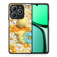 Thumbnail for Θήκη Realme C61 Bubble Daisies από τη Smartfits με σχέδιο στο πίσω μέρος και μαύρο περίβλημα | Realme C61 Bubble Daisies case with colorful back and black bezels