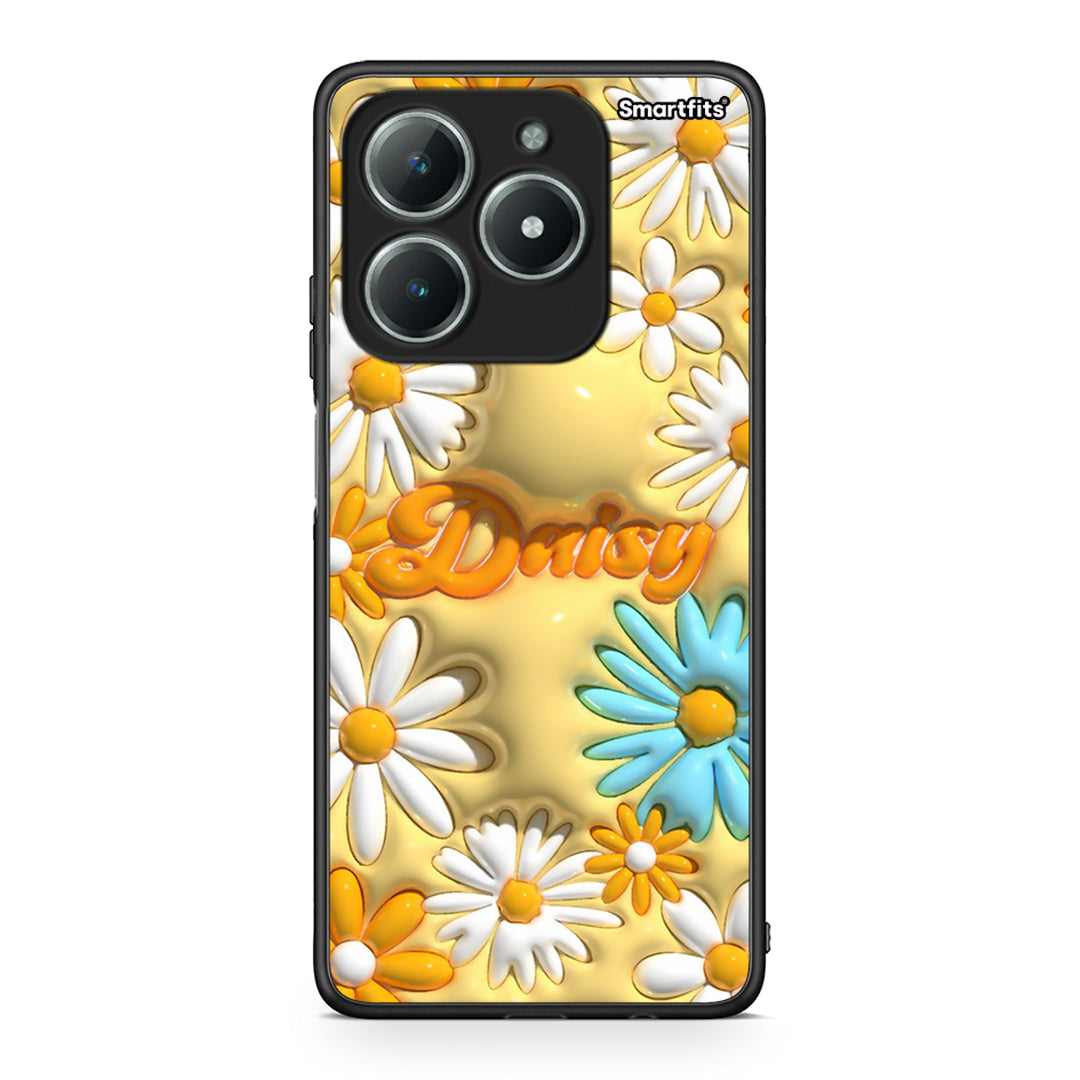 Realme C63 4G Bubble Daisies θήκη από τη Smartfits με σχέδιο στο πίσω μέρος και μαύρο περίβλημα | Smartphone case with colorful back and black bezels by Smartfits