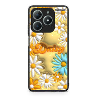 Thumbnail for Realme C61 Bubble Daisies θήκη από τη Smartfits με σχέδιο στο πίσω μέρος και μαύρο περίβλημα | Smartphone case with colorful back and black bezels by Smartfits