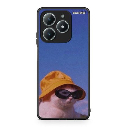 Realme C63 4G Cat Diva θήκη από τη Smartfits με σχέδιο στο πίσω μέρος και μαύρο περίβλημα | Smartphone case with colorful back and black bezels by Smartfits