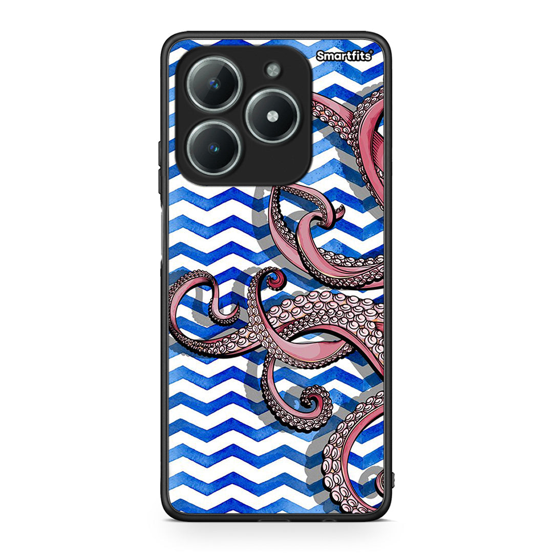 Realme C61 Chevron Devilfish θήκη από τη Smartfits με σχέδιο στο πίσω μέρος και μαύρο περίβλημα | Smartphone case with colorful back and black bezels by Smartfits
