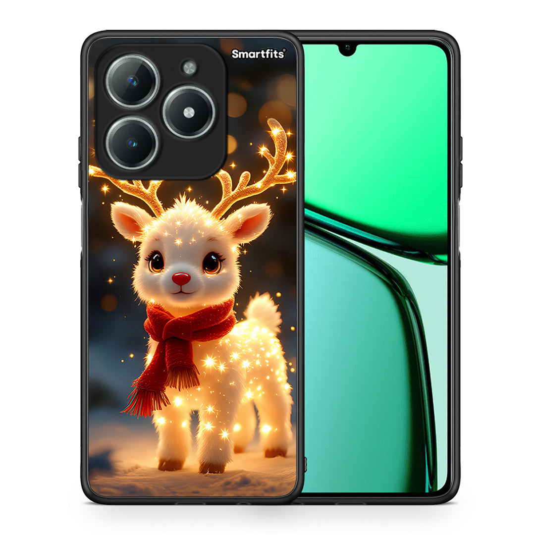 Θήκη Realme C63 4G Christmas Cutie από τη Smartfits με σχέδιο στο πίσω μέρος και μαύρο περίβλημα | Realme C63 4G Christmas Cutie case with colorful back and black bezels